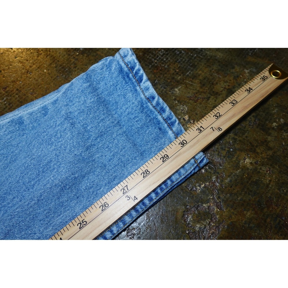 Vintage Levi's Light Wash Straight Leg Jeans Women's 11 Rigid Denim - Picture 7 of 7